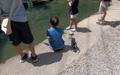 フリースクールで釣り堀
